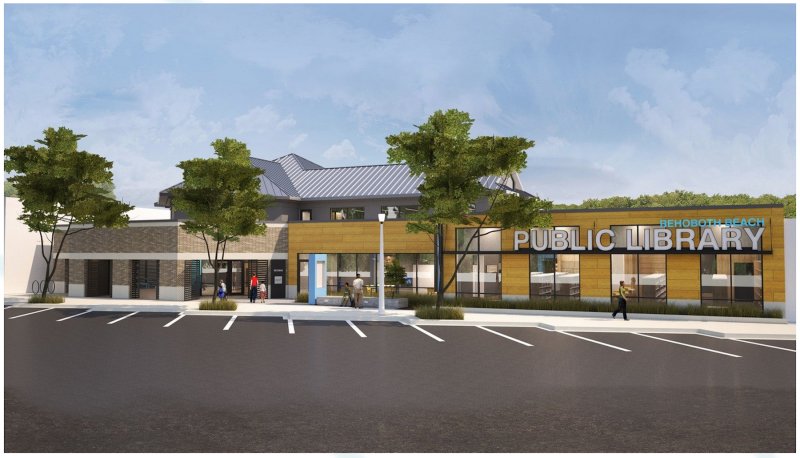 A conceptual drawing of what the Rehoboth Beach Public Library will look like when renovations are complete. SUBMITTED PHOTO